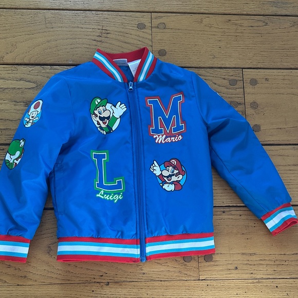 Nintendo Other - Nintendo Blue Kids Jacket with Mario and Luigi